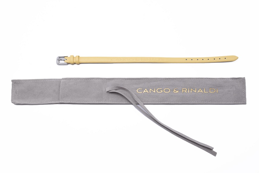 PCH010 Cango&Rinaldi karkötő Sárga bőr ezüst csatvéggel