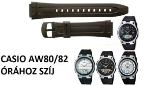 Casio AW 80 órához fekete műa szíj