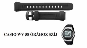 CASIO WV58 FEKETE MŰANYAG SZÍJ
