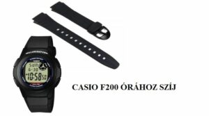 Casio F-200 fekete műanyag szíj