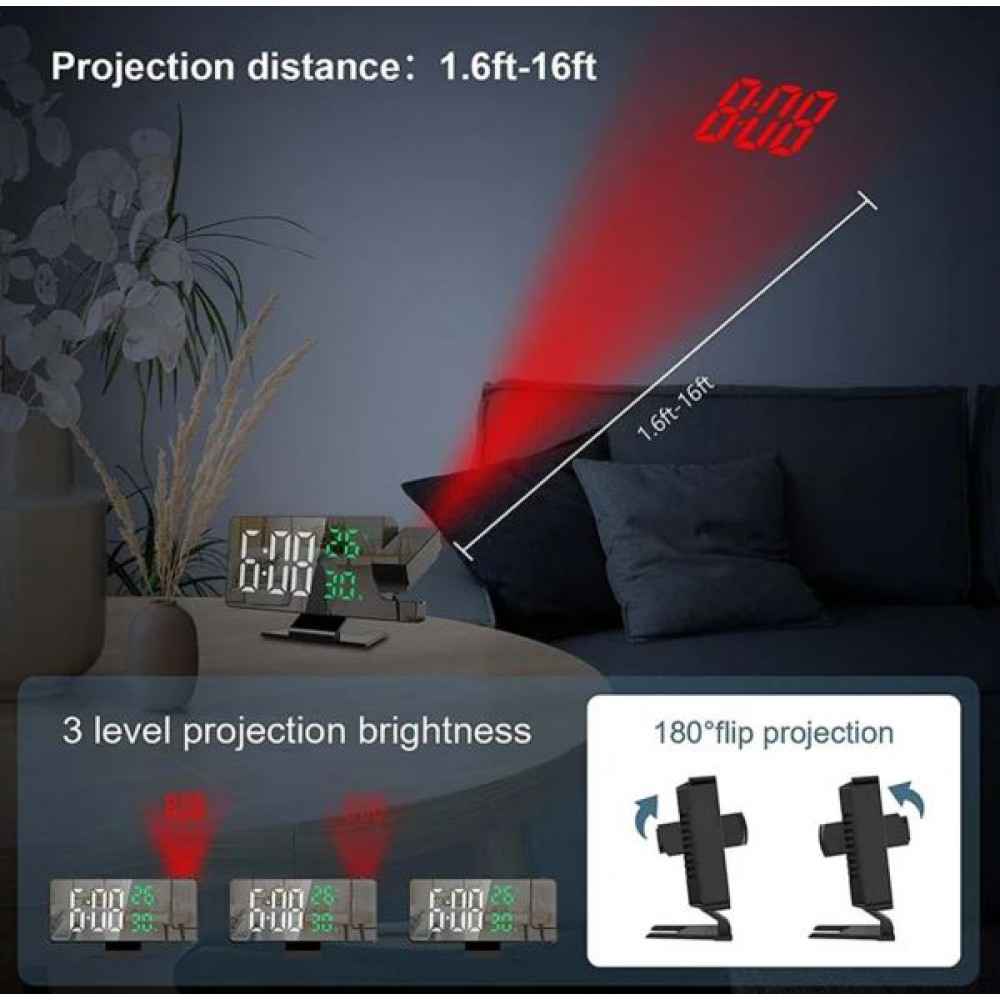 DS-3718LW zöld kijelzős projektoros hálózati óra5 DS-3718LW zöld kijelzős projektoros hálózati óra