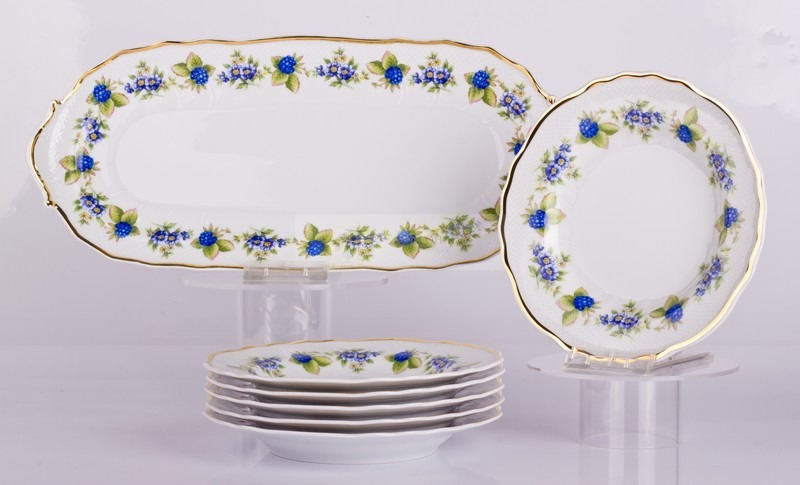 Hollóházi Pannónia szendvicskészlet Szeder 7r. Hollóházi Pannónia szendvicskészlet Szeder 7r.