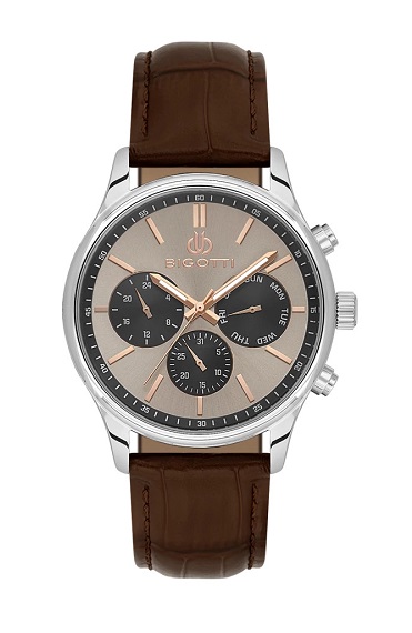 BIGOTTI MILANO Quotidiano Leather Bronze BG110733-5 férfi karóra